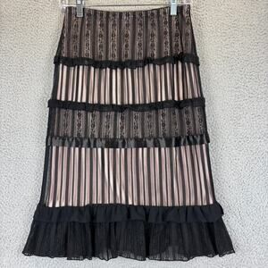 Y2k Express Skirt XS Coquette Whimsygoth Dark Romantic Grunge Sheer Lace VTG